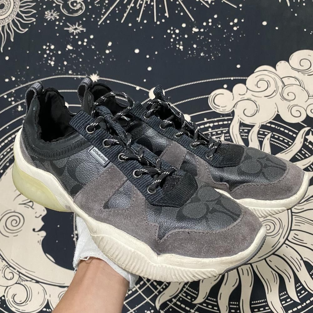 Coach CitySole Runner G4940 Athletic Sneaker Shoes Mens 9D Black Suede Cushioned